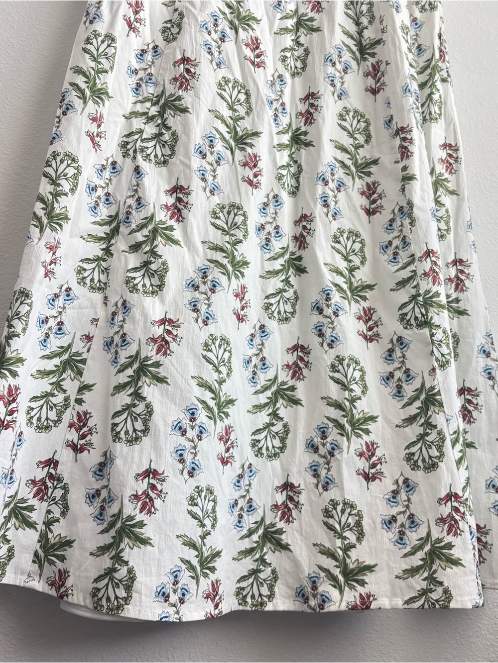 NWT Avec Les Filles White Maxi Bustier Cotton Dress Pastel Floral Print Feminine - Picture 3 of 10